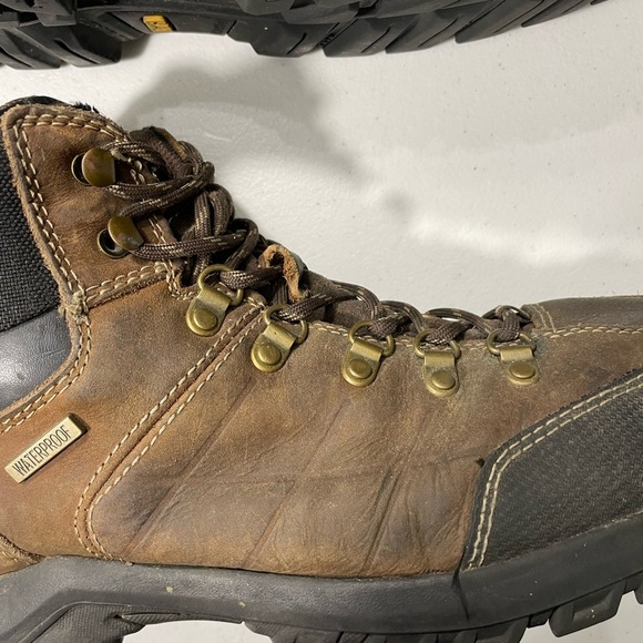 CATERPILLAR Brown Leather Hiking Work Boots Size 12 SB- main image 8